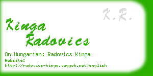 kinga radovics business card